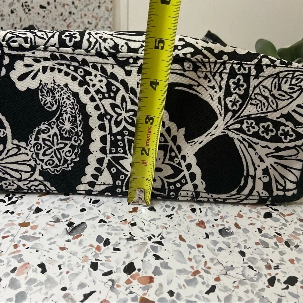 NWOT PAISLEY TOTE LUNCH BAG BLACK BAG ALL PURPOSE ZIPPER TOTE - Picture 11 of 14